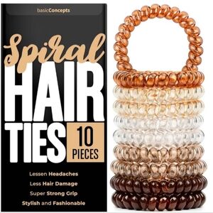 Spiral Hair Ties - 10 Pack